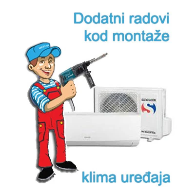 dodatni radovi kod montaže klima uređaja