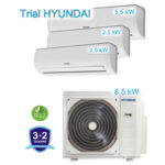 HYUNDAI multi inverter 3 unutarnje jedinice HRO 3M27MVA