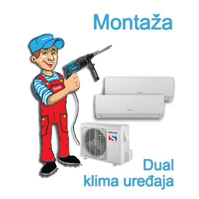 montaža dual klima uređaja